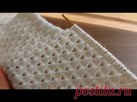 Super Easy Tunisian Knitting  - Çok Güzel Tunus İşi Örgü Modeli 😍