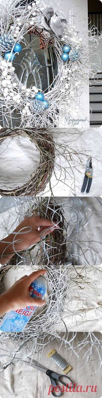 Winter Willow Wreath – Зимний Рождественский венок +++