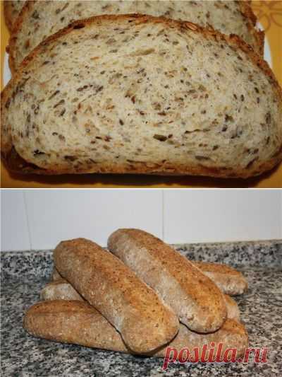 Пшеничный зерновой хлеб на закваске : Хлеб, батоны, багеты, чиабатта