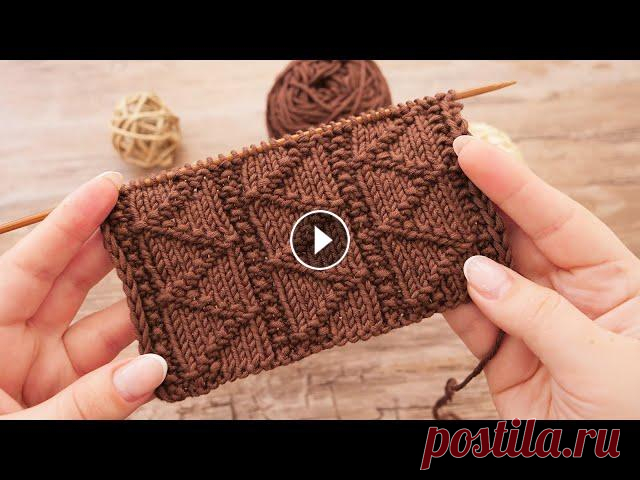 Теневой узор Зиг-заг спицами ⚕ Zig-Zag knitting pattern И снова зигзаги, вертикальный узор спицами очень красивый как с лицевой так и с изнаночной стороны Набрать количество петель кратно 10+3+2 петли. Вяза...