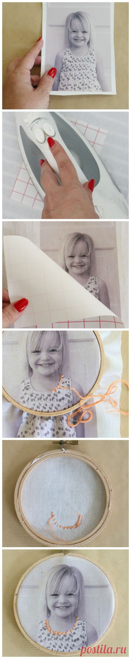Embroidered Photo Family Portraits
