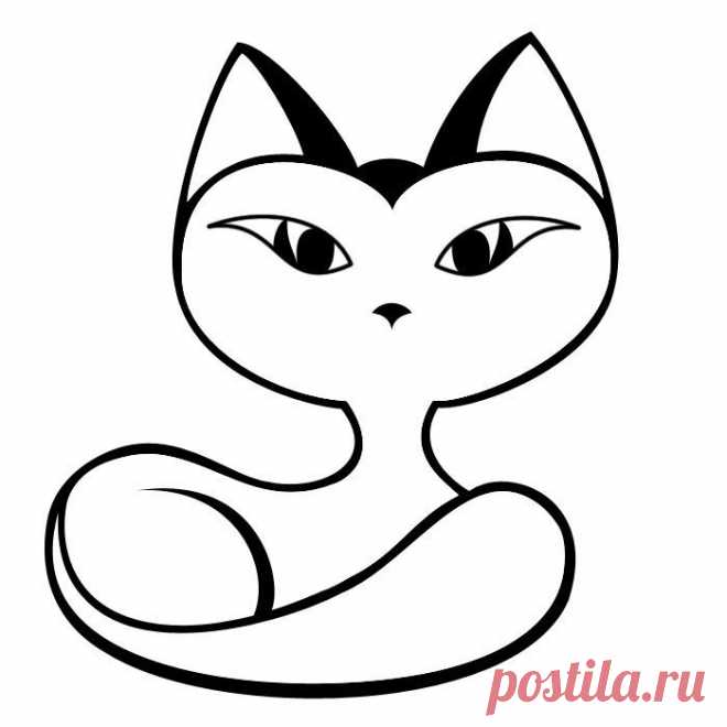 Трафареты милых кошечек