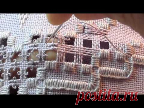 Hardanger Eyelets - YouTube