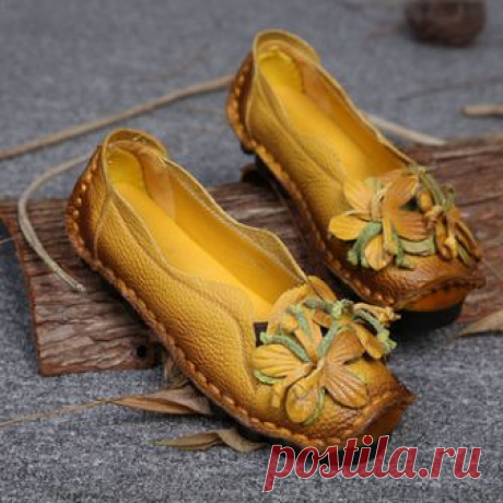 Genuine Leather Handmade Flower Loafers Soft Flat Casual Shoes I love those fashionable and beautiful Flat & Loafers from Newchic.com. Find the most suitable and comfortable Flat & Loafers at incredibly low prices here.