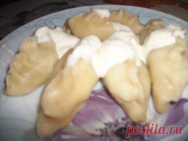 Вареники с творогом на кефирном тесте на пару.