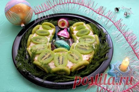 Салат Подкова (киви, кукуруза, яйца, крабовые палочки), рецепт с пошаговыми фото | Все Блюда