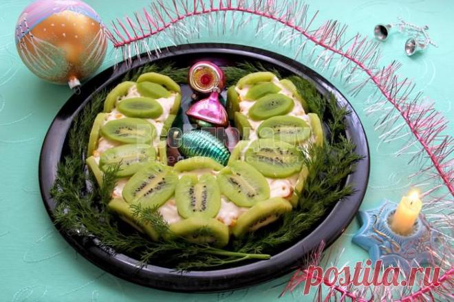 Салат Подкова (киви, кукуруза, яйца, крабовые палочки), рецепт с пошаговыми фото | Все Блюда