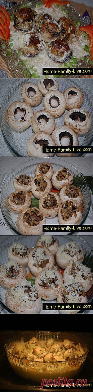 Кулинарные рецепты Фаршированные шампиньоны &raquo; Кулинарные рецепты