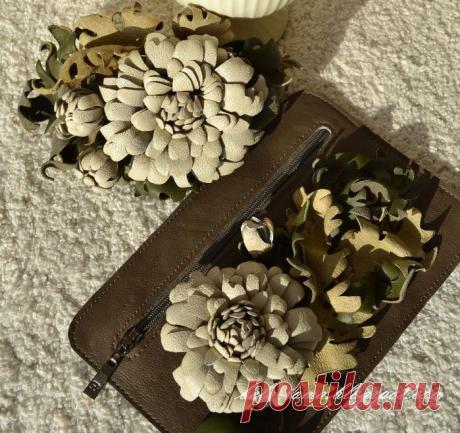 Хризантемы из кожи - легко! - Букеты и цветы - Женский Мир