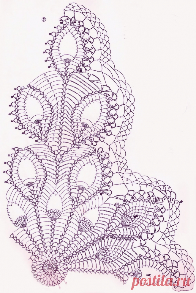 салфетка павлинье перо