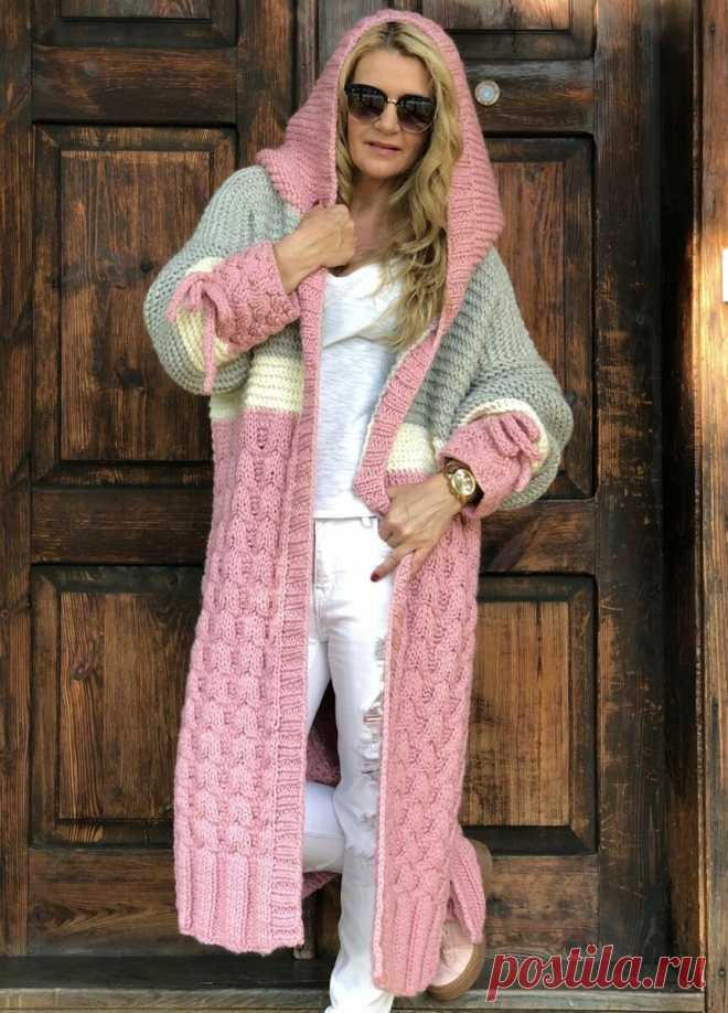 Кардиганы на любой вкус спицами и крючком. Схемы, описание, идеи. | Вязаный Смак | Яндекс Дзен.Идеи.