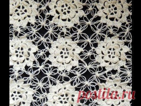 Шедевры крючком 28. Соединение мотивов с помощью соломоновых петель. - Вязание - Страна Мам