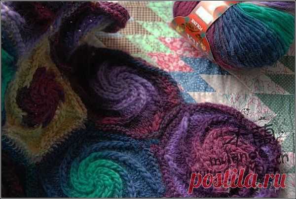 Интересный способ вязания фриформ.