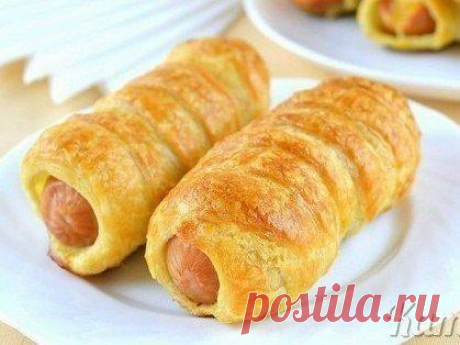 Рецепт на скорую руку. Сосиски в тесте.