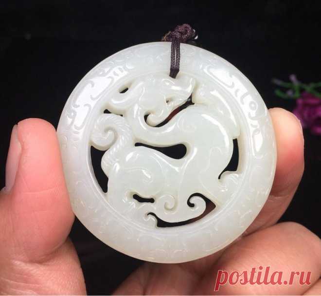 Jade dragon pendant necklace animal Amulet necklace-gifts for | Etsy