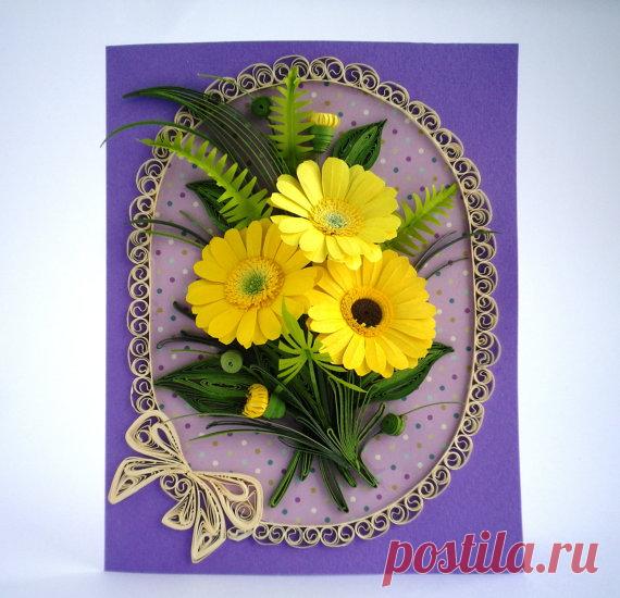 Anniversary quilling Card Love quilling card by QuillyVicky