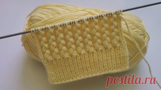 Объемный узор спицами