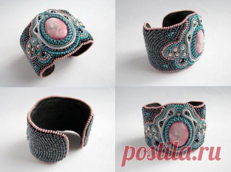 Сутажный браслет с Говлитом | biser.info - всё о бисере и бисерном творчестве