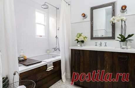 Вторсырьё в интерьере: 10 способов внедрить б/у дерево в ванную комнату