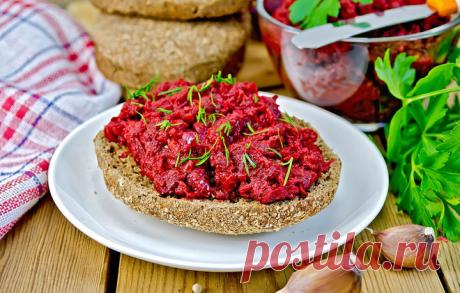 Постные бутербродики со свеклой, очень вкусные, витаминные!
