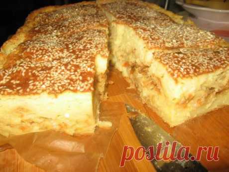 Очень вкусный заливной пирог с капустой!.