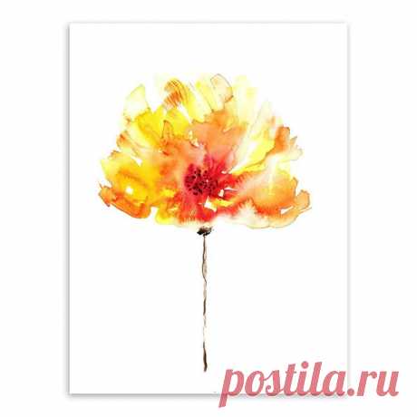 Amazon.com: ink2055 Watercolor Flower Canvas Wall Painting Modern Living Study Room Art Decor: Paintings