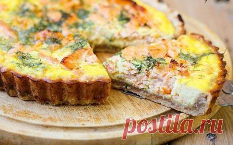 Рецепт на выходные. Киш с лососем | Домохозяйки