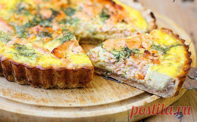 Рецепт на выходные. Киш с лососем | Домохозяйки