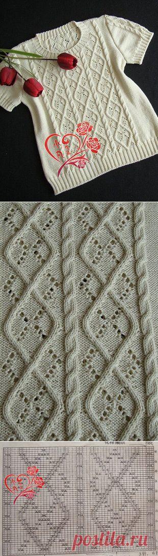 Узор для кофты спицами