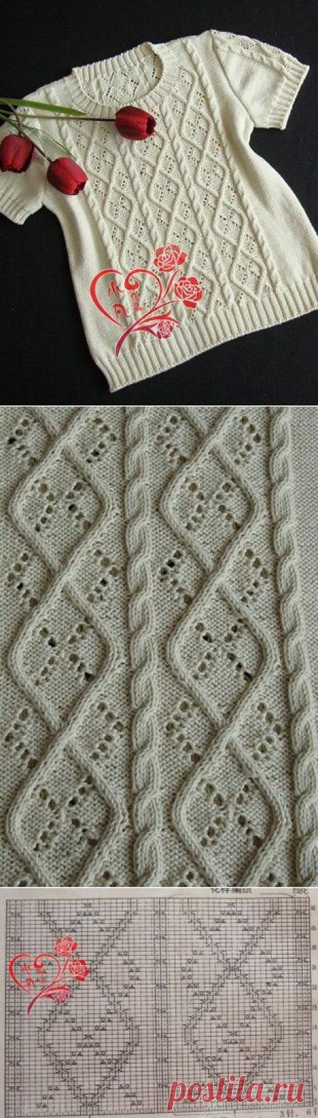 Узор для кофты спицами