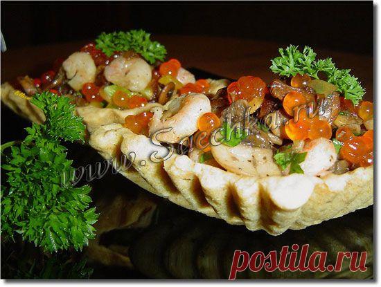 Салат в тарталетках | рецепты на Saechka.Ru