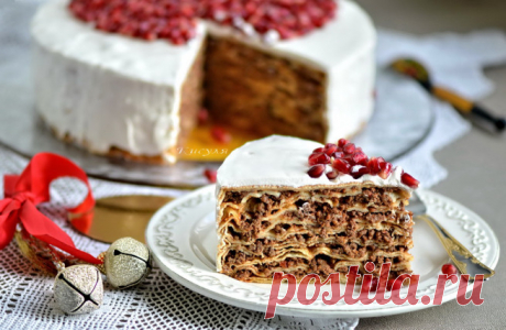 Блинный торт с мясным фаршем