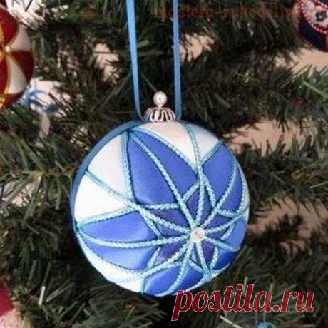 Видео мастер-класс по кимекоми: Новогодний шар Синяя звезда