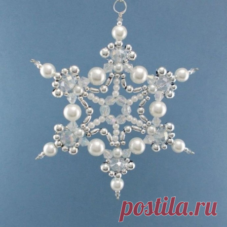 ​Снежинки из бисера