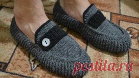 "Мужские мокасины" на войлочной подошве (Men's moccasins on felt soles)