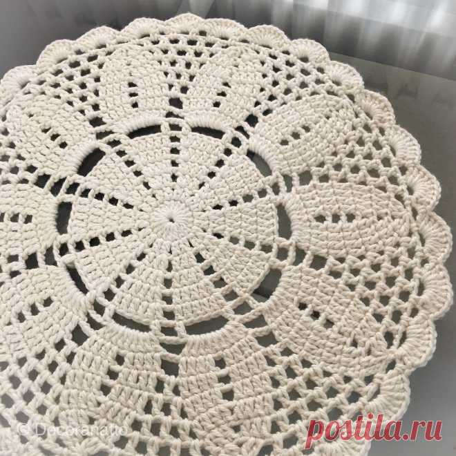 SOUSPLAT REDONDO EM CROCHÊ *MARGARIDA* no Elo7 | Decoranatto (10EE5EA)