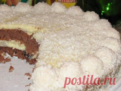 Торт Рафаэлло с ягодной начинкой, Как приготовить Торт Рафаэлло - Kulinarnyj-Recept.РУ