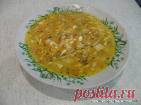 Суп с зеленым горошком и яйцом • Супы с бобовыми (фасоль, горох, чечевица, нут)
