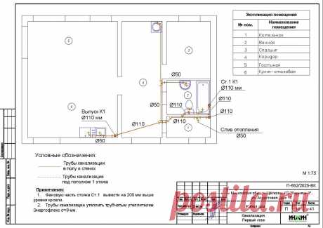 Проект отопления частного дома, пример 2469