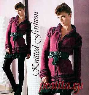 Длинный элегантный пиджак - KnittedFashion.info