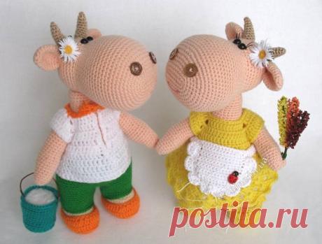 Коровушка амигуруми. Схемы и описания для вязания игрушек крючком!