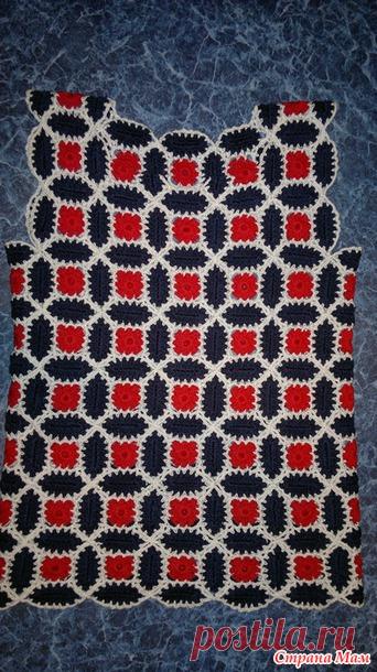 Трехцветное платье из каталога NAKO от Rena Lange в моем исполнении - Вязание - Страна Мам