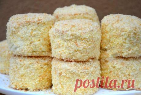 Бисквитные пирожные с масляным кремом - Кулинария