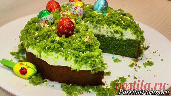 БИСКВИТНЫЙ ТОРТ ИЗ ШПИНАТА.