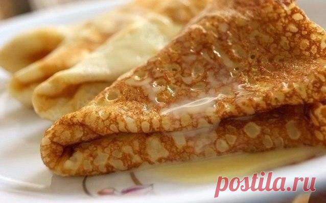 Заварные блины на молоке