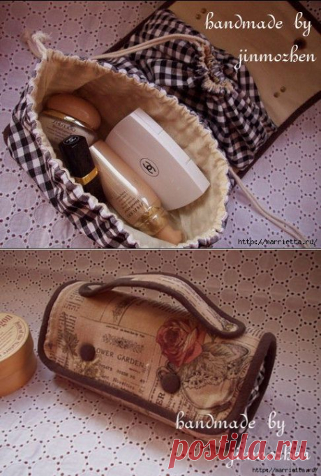 Интересный вариант дорожной сумочки-косметички..