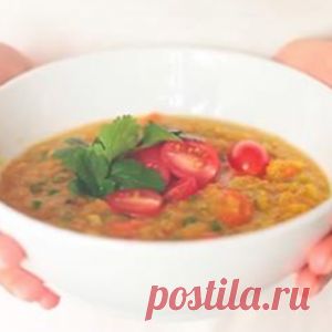Вкусный чечевичный суп готовится без мяса, потому что чечевиц по содержанию белка его заменяет