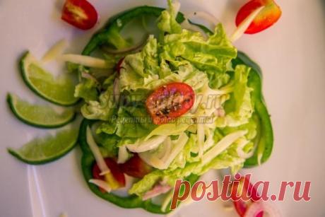Диетический овощной салат с сыром. Рецепт с пошаговыми фото