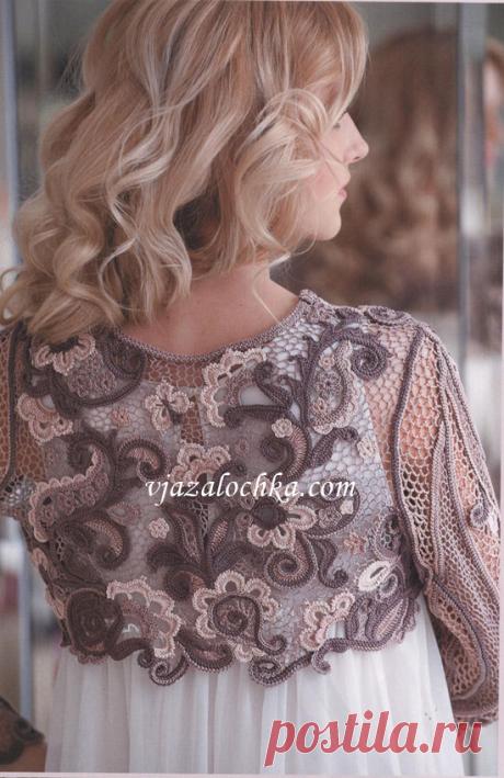 Болеро в технике сцепного гипюра