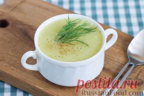 Рецепт: Суп-пюре из кабачка с чесноком на RussianFood.com